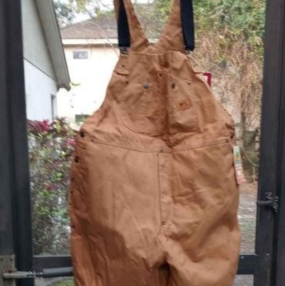 NWT Wells Lamont Insulated Bib Overalls Mens XL Teflon coated Cotton Canvas